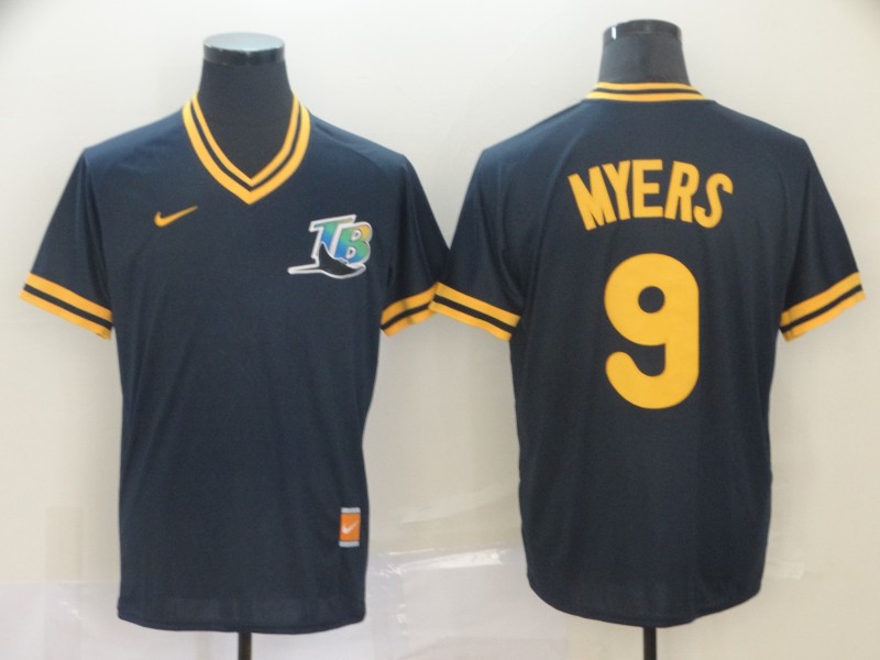 Men's Tampa Bay Rays Wil Myers #9 Navy Baseball Jersey